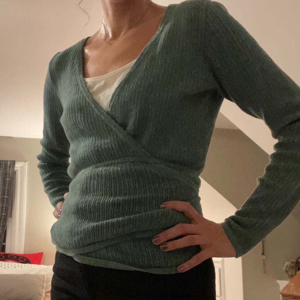 Fat face wrap sweater